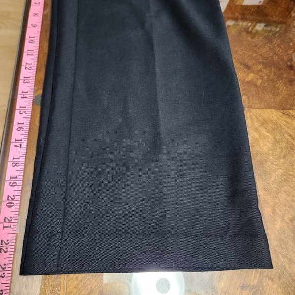 Loft Pants Womens 8 Black Wide Leg Crop Capri Knit Ponte Trouser Slacks Stretch - Picture 14 of 14